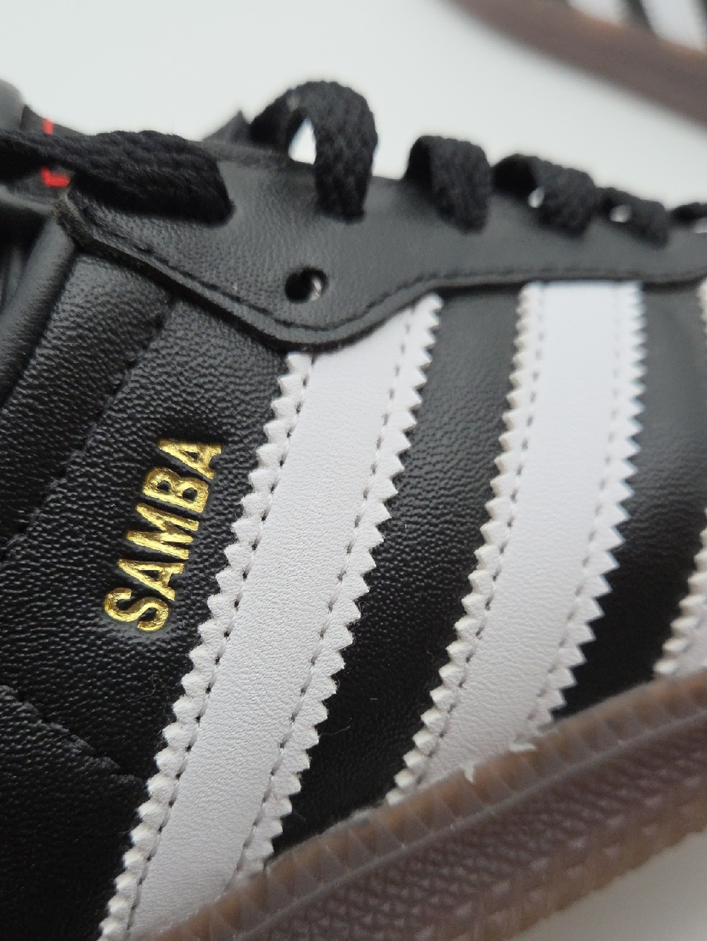-- Adidas Samba Black White Leather Sneakers Women's 8 - Picture 9 of 9